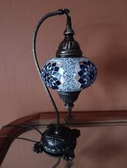 Tischlampe Schwan Aylin, 3er, Meeresbrise