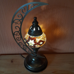 Mondlampe oriental Ilkay golden braun