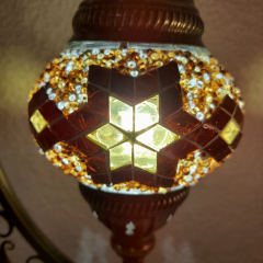 Mondlampe oriental Ilkay golden braun