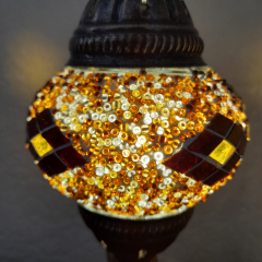Mondlampe oriental Ilkay golden braun