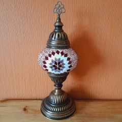 Tischlampe Morgenland, 2er, rot weiss