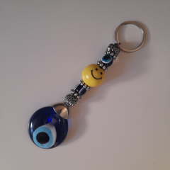 Türkisches Auge Schlüsselanhänger Lächel-Smiley