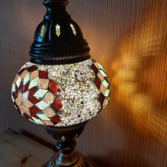 Tischlampe Morgenland, 2er, lila rose flieder