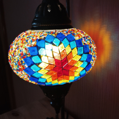 Tischlampe Schwan Aylin, 3er, bunt rot orange gelb