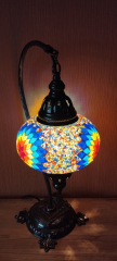 Tischlampe Schwan Aylin, 3er, bunt rot orange gelb