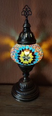 Tischlampe Morgenland, 2er, gelb türkis