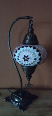 Tischlampe Schwan Aylin, 3er, roter Stern rose weiss