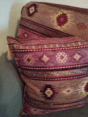 Orientalische Kissenhülle, 1 Stück,  rose mit silber Glitzer