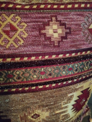 Orientalische Kissenhülle, 1 Stück,  rose mit silber Glitzer