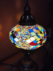 Tischlampe Morgenland, 3er, querbeet bunt