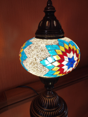 Tischlampe Morgenland, 3er, weiss bunt