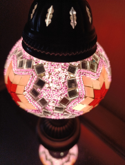 Tischlampe Morgenland, 2er, rosa rot