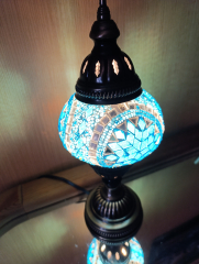 Tischlampe Morgenland, 2er, türkis