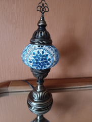 Tischlampe Morgenland, 2er, türkis
